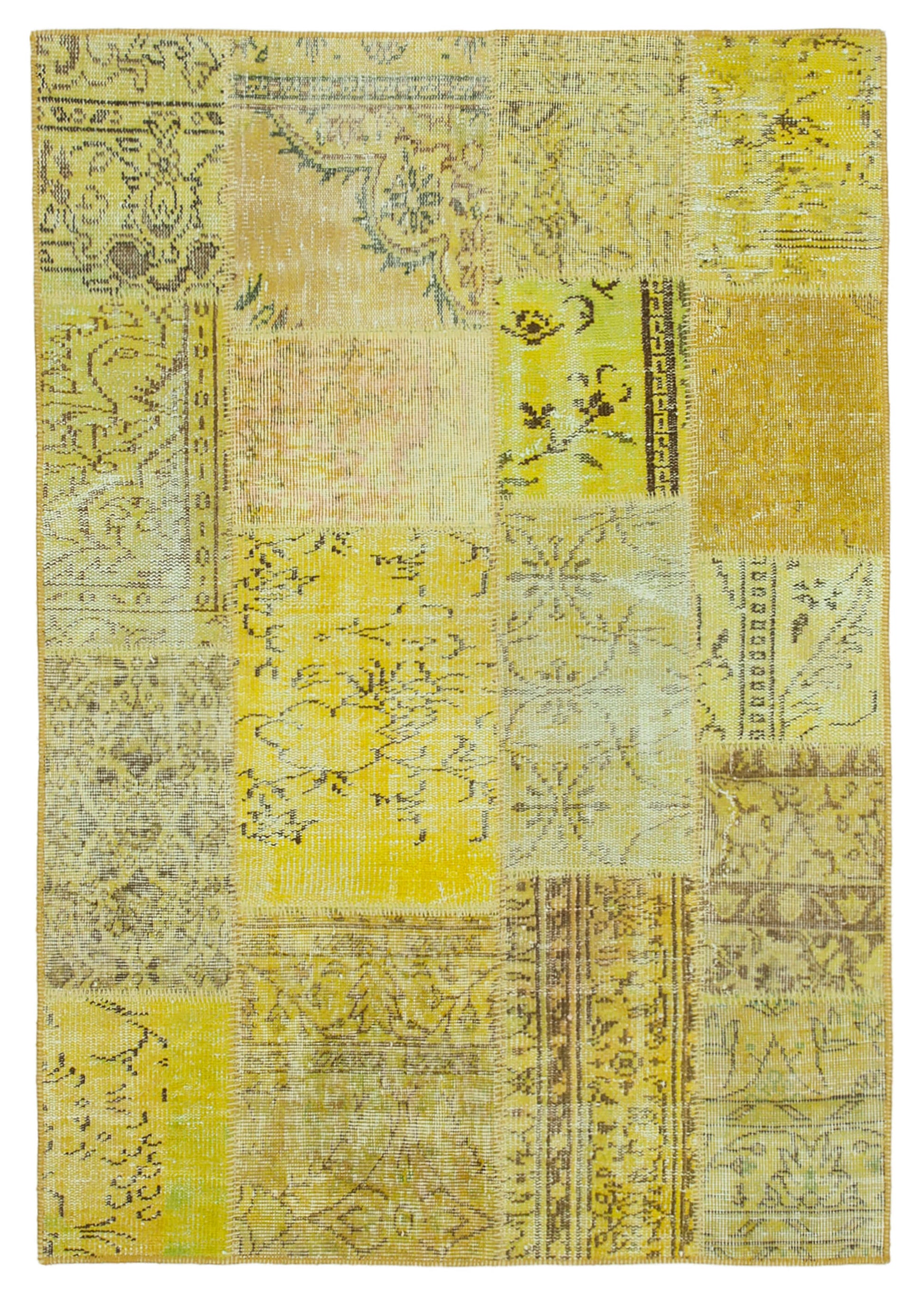 4x6 Yellow Patchwork Rug - 31732