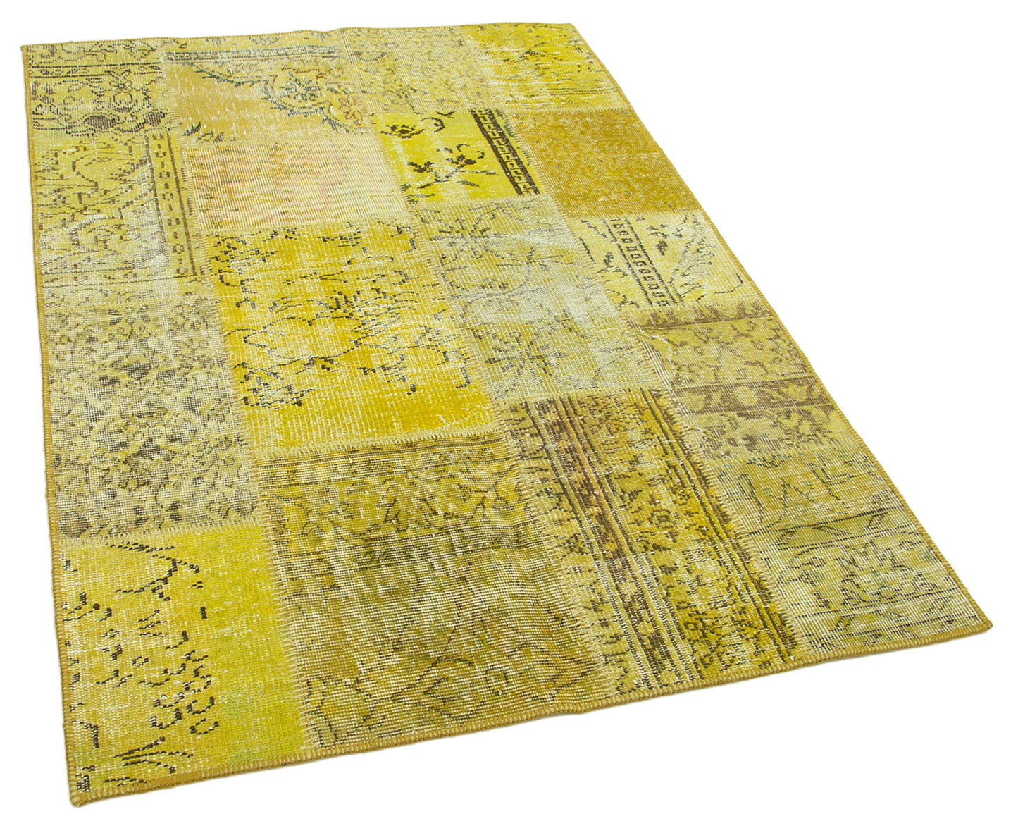 4x6 Yellow Patchwork Rug - 31732