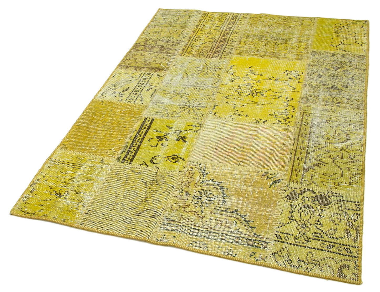 4x6 Yellow Patchwork Rug - 31732