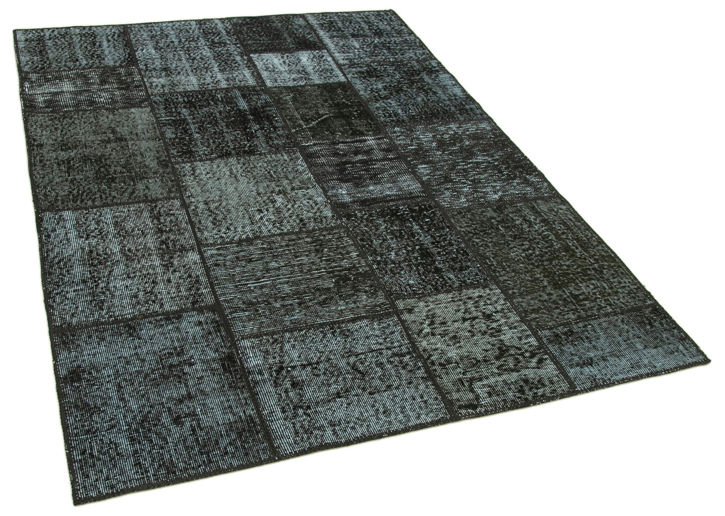 5x7 Black Patchwork Rug - 31733