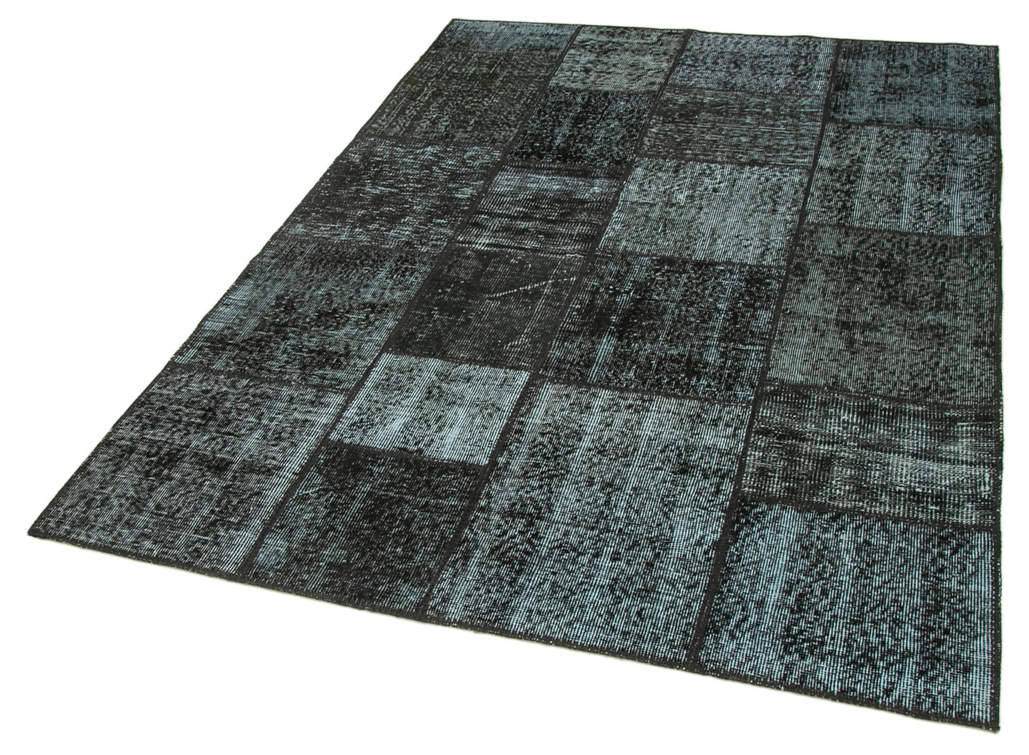 5x7 Black Patchwork Rug - 31733