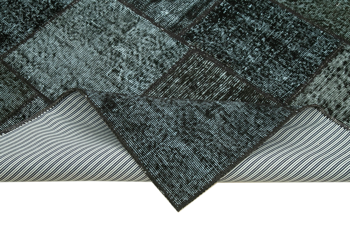 5x7 Black Patchwork Rug - 31733