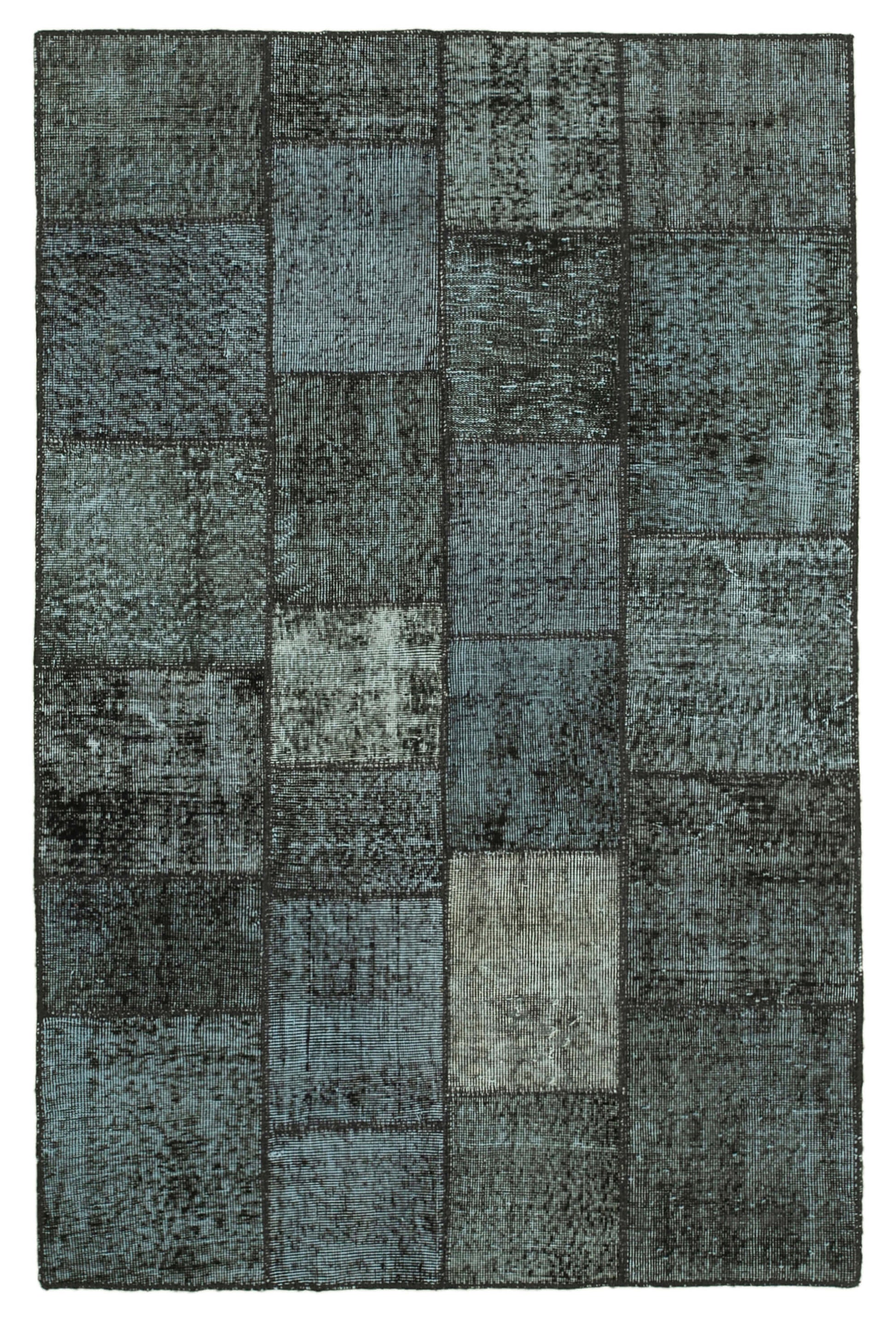 4x7 Black Patchwork Rug - 31734