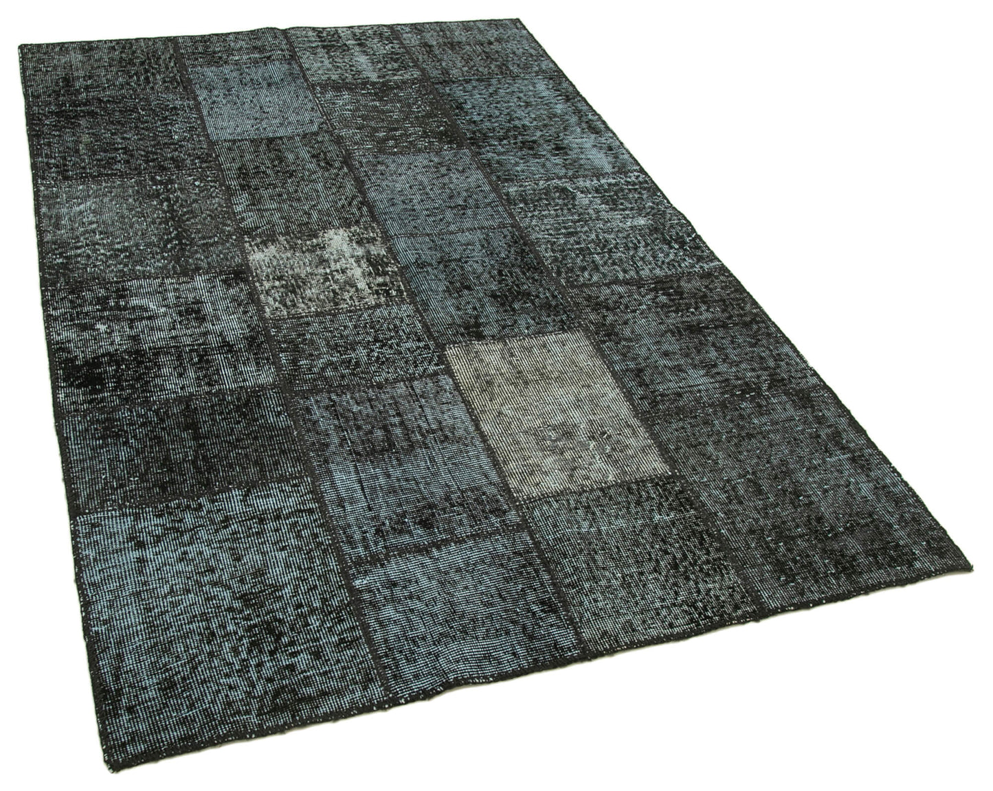 4x7 Black Patchwork Rug - 31734