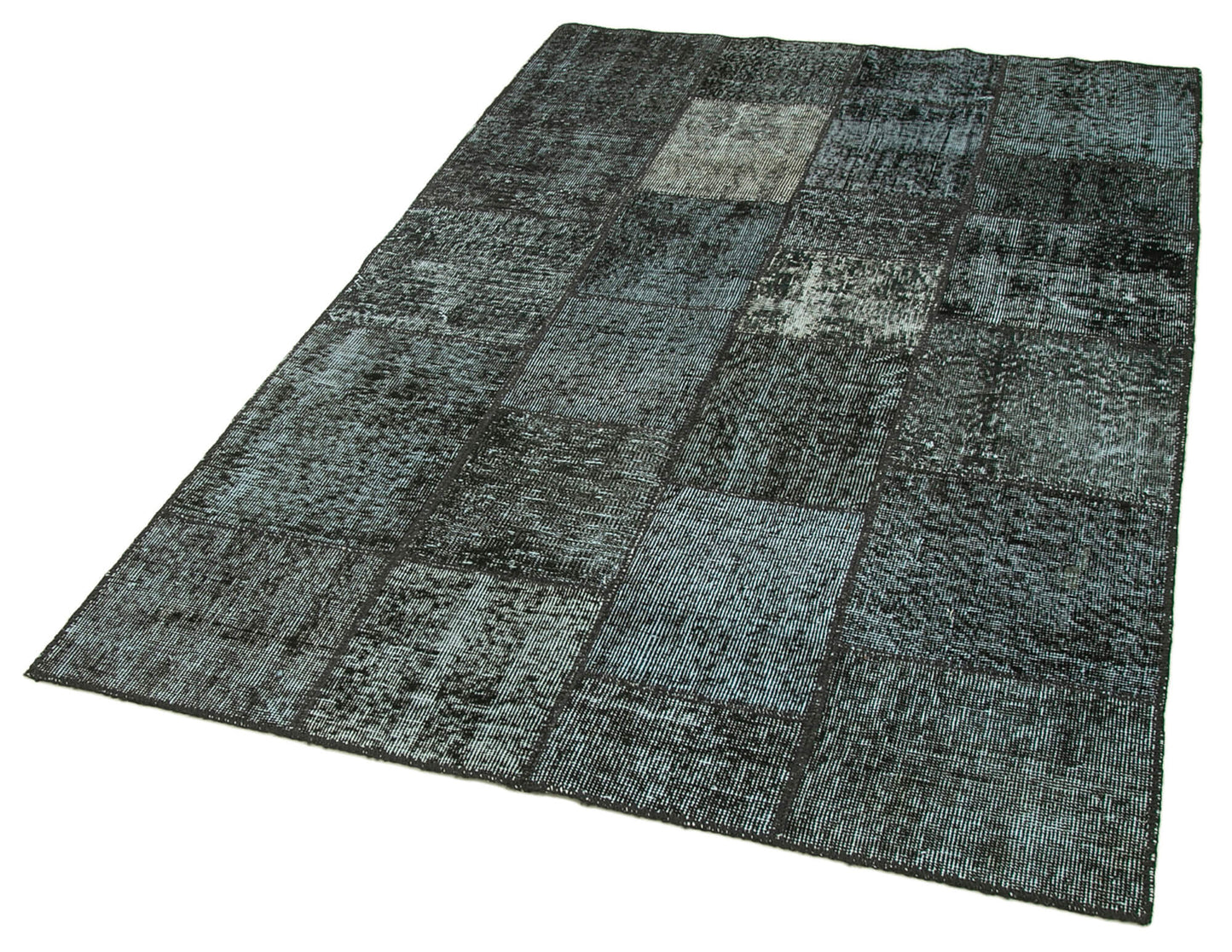 4x7 Black Patchwork Rug - 31734