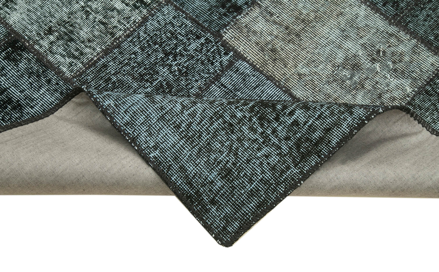 4x7 Black Patchwork Rug - 31734