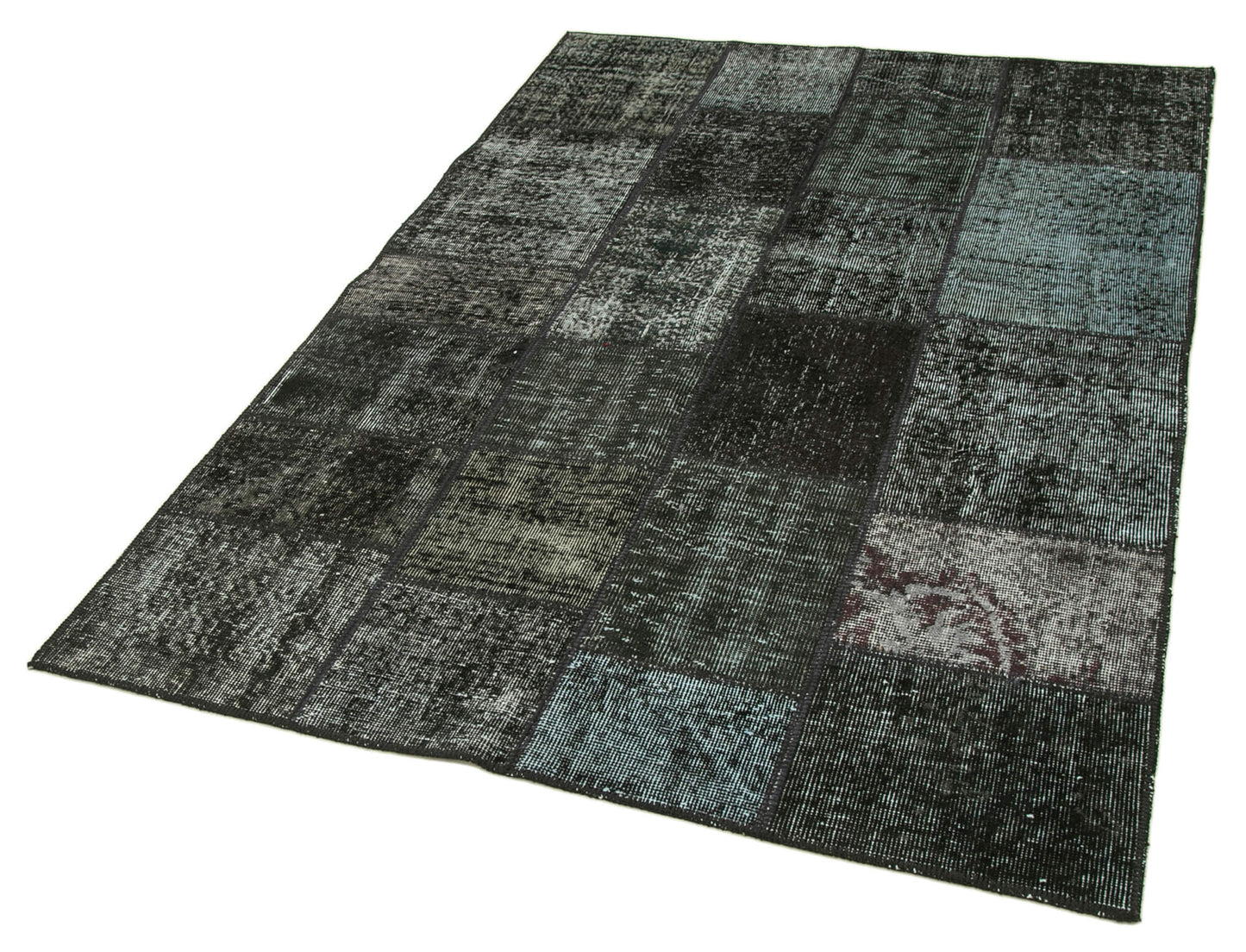 4x7 Black Patchwork Rug - 31737