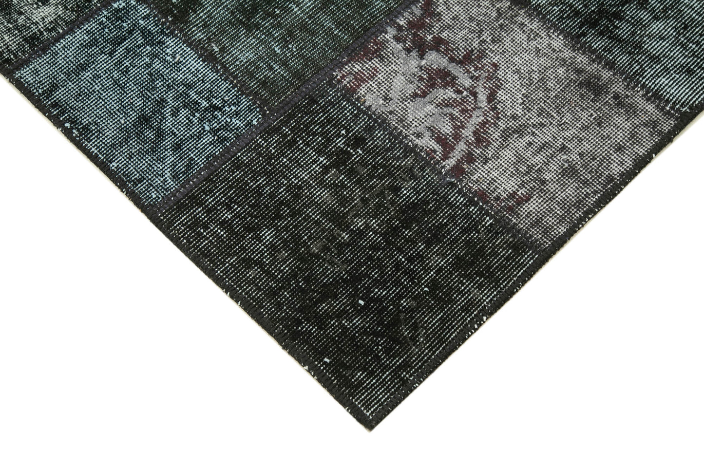 4x7 Black Patchwork Rug - 31737