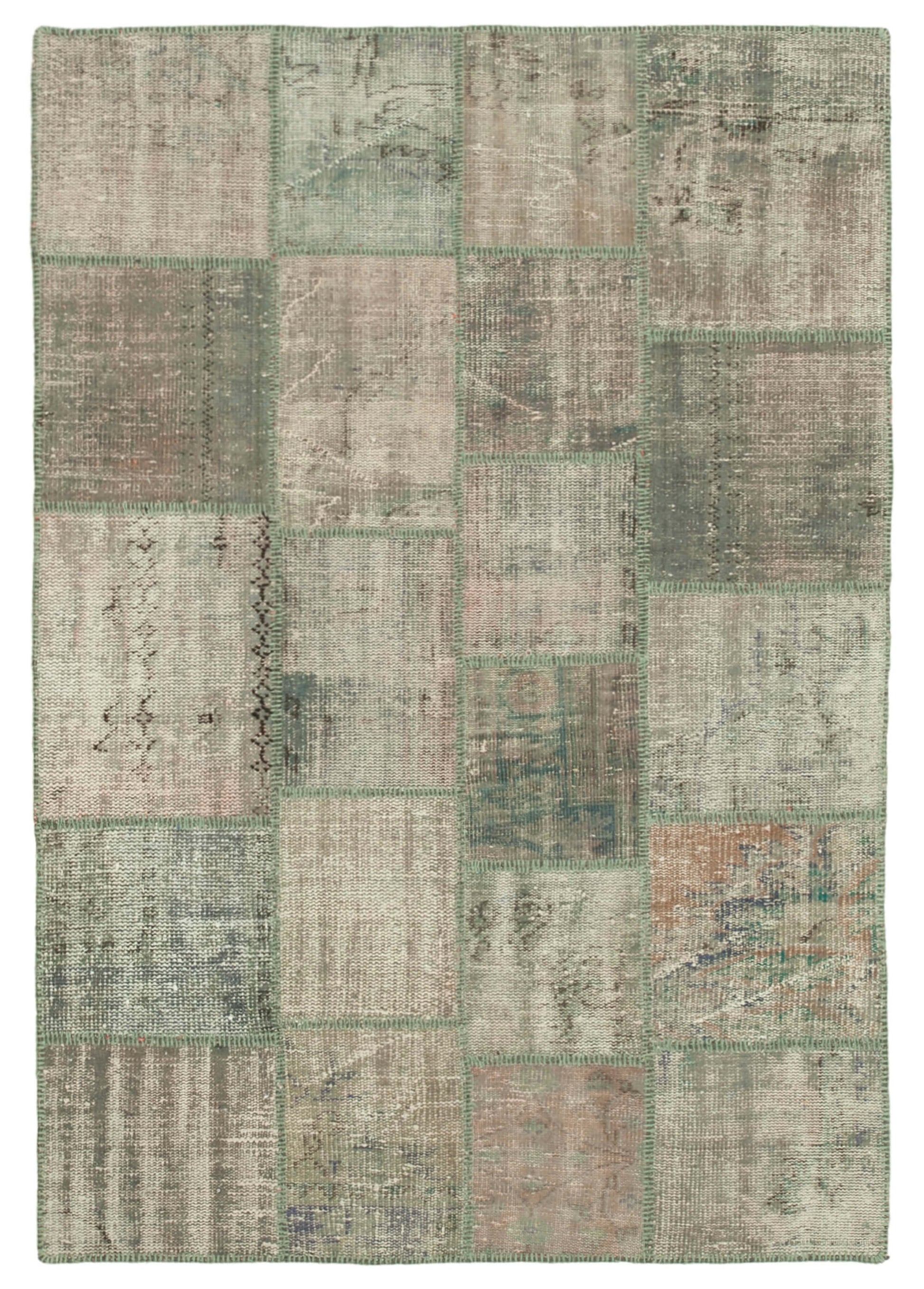 5x7 Grey Patchwork Rug - 31743