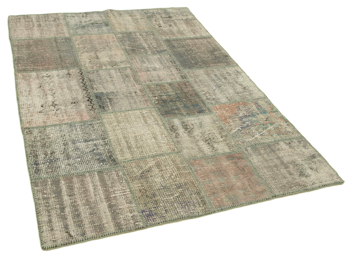 5x7 Grey Patchwork Rug - 31743