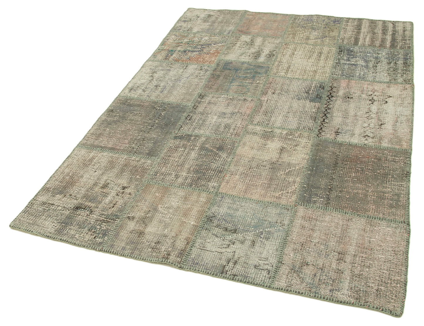 5x7 Grey Patchwork Rug - 31743