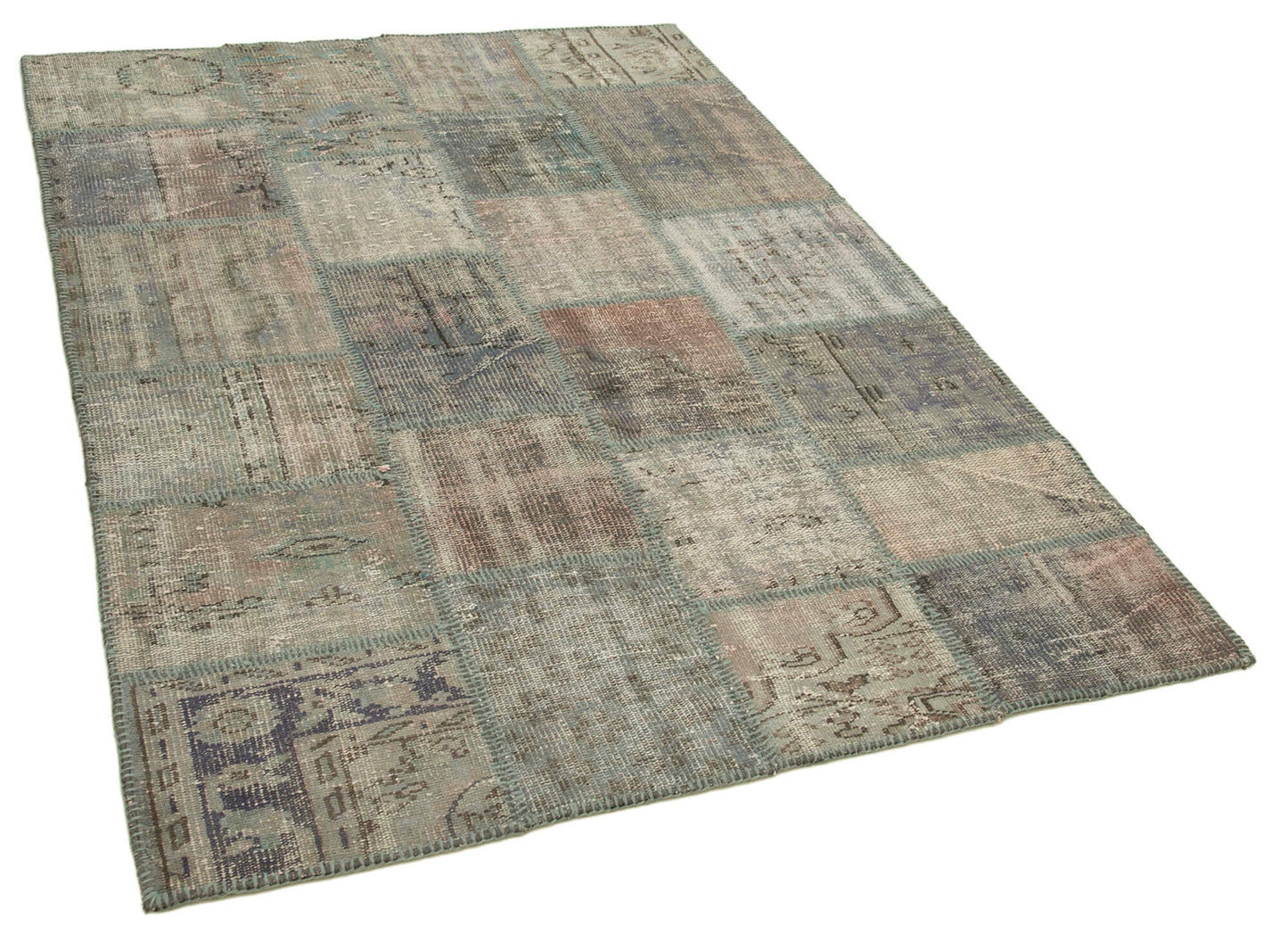 4x7 Grey Patchwork Rug - 31748