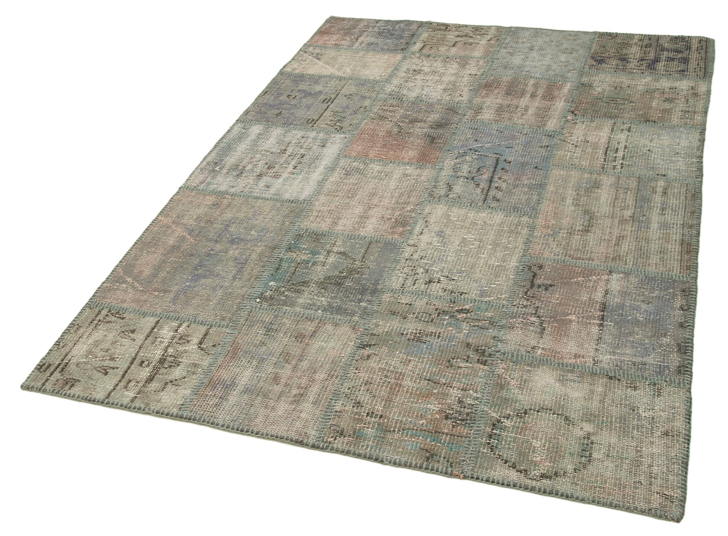 4x7 Grey Patchwork Rug - 31748