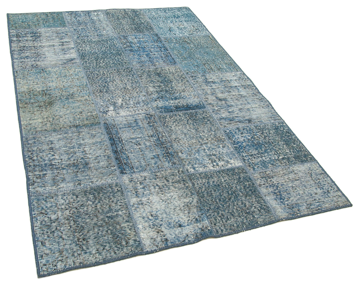 4x7 Blue Patchwork Rug - 31753