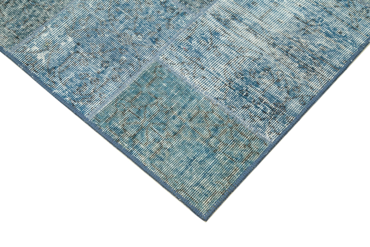 4x7 Blue Patchwork Rug - 31753