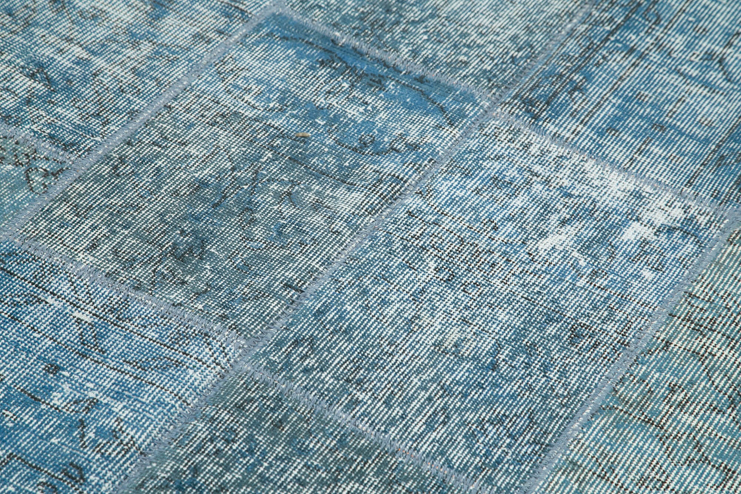 4x7 Blue Patchwork Rug - 31753