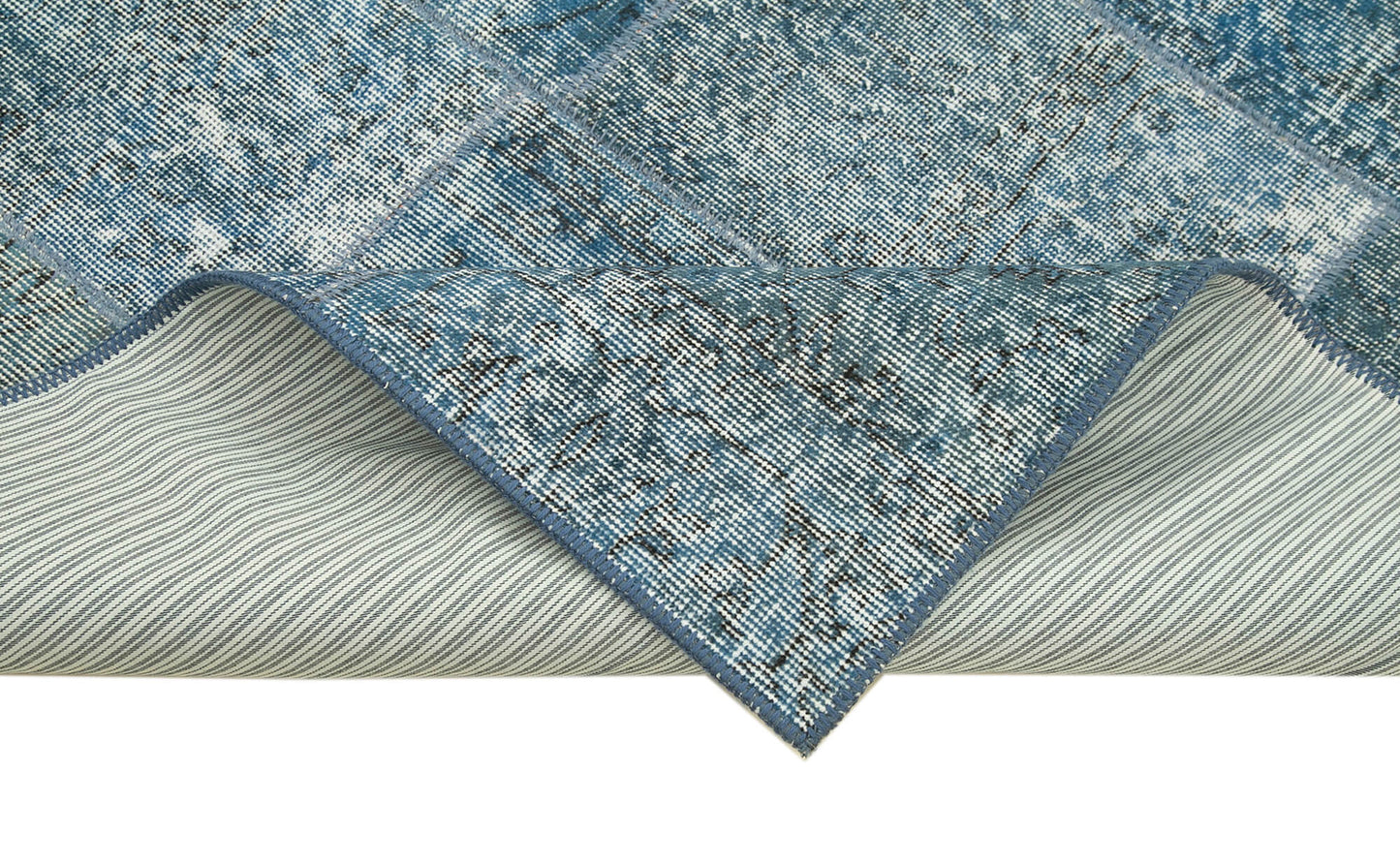 4x7 Blue Patchwork Rug - 31753