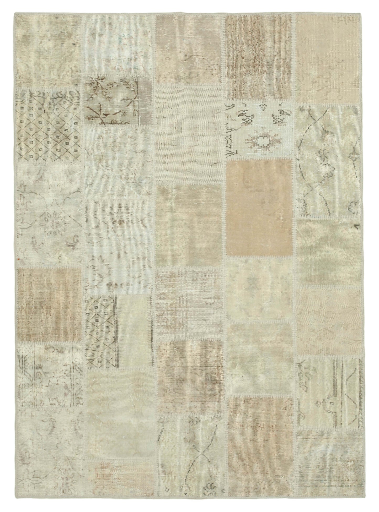 5x7 Beige Patchwork Rug - 31762