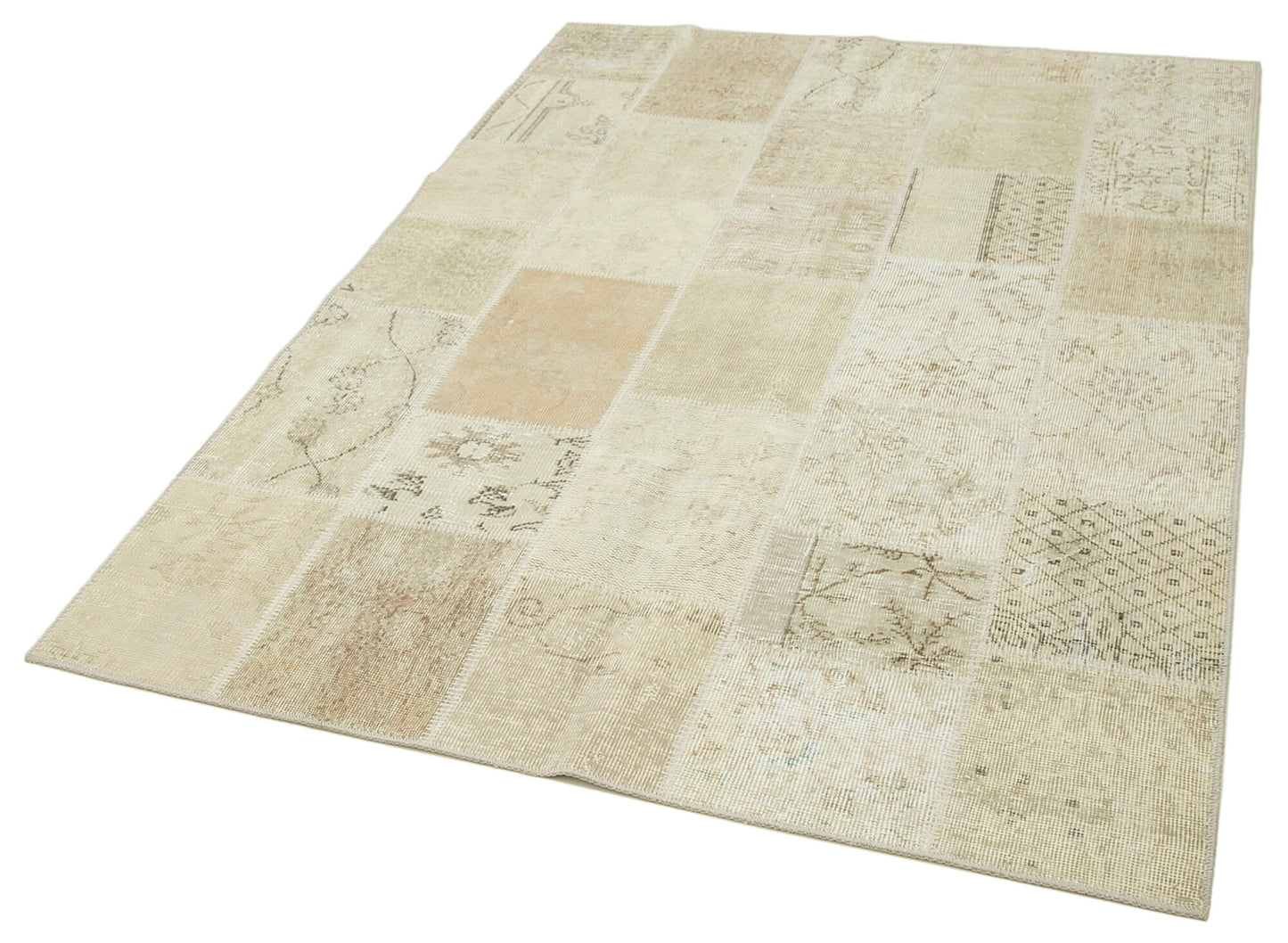 5x7 Beige Patchwork Rug - 31762