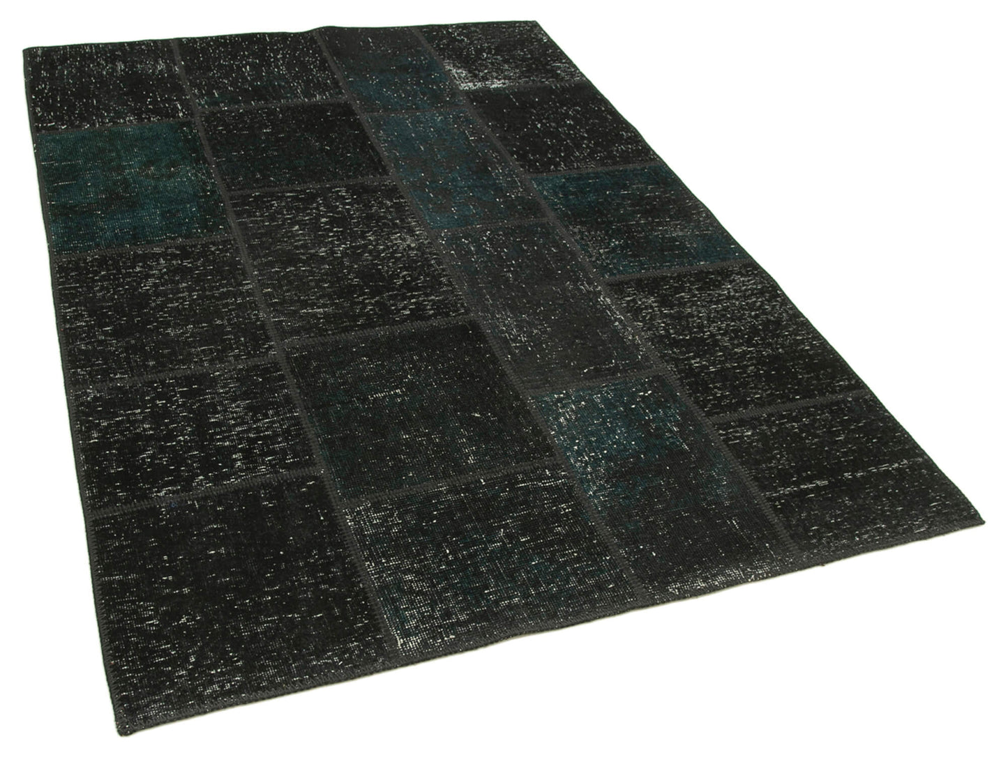 5x7 Black Patchwork Rug - 31763