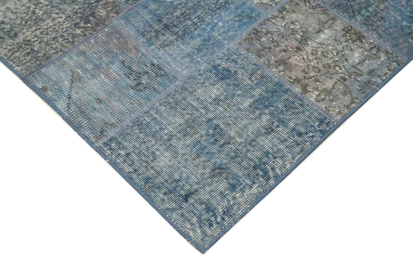 4x7 Blue Patchwork Rug - 31764