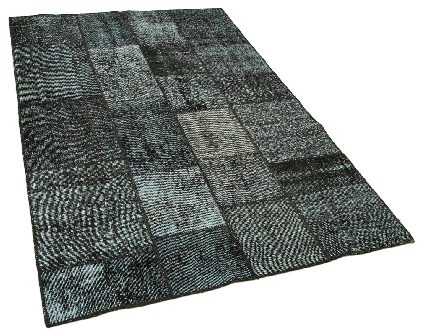 4x7 Black Patchwork Rug - 31776