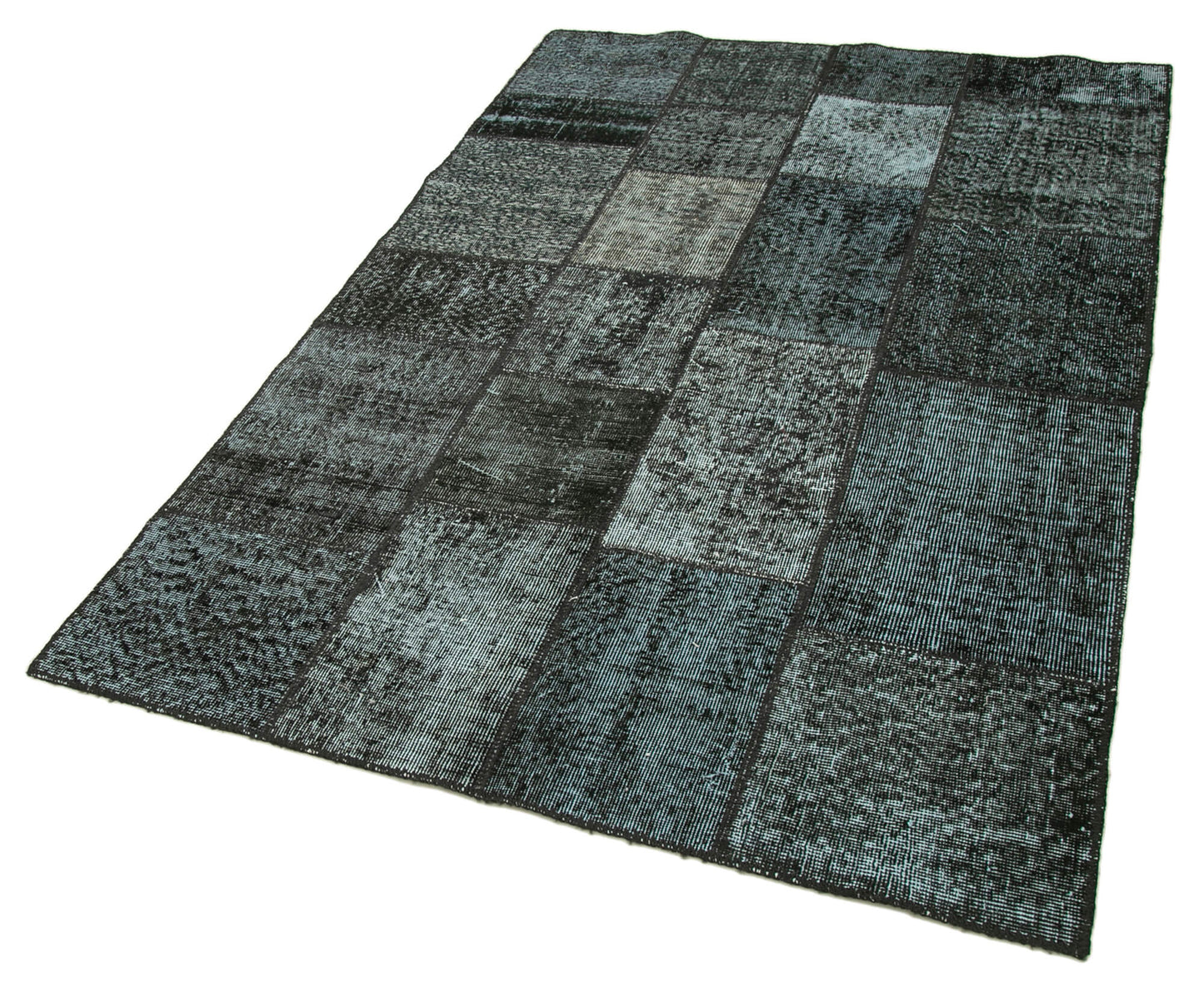 4x7 Black Patchwork Rug - 31776