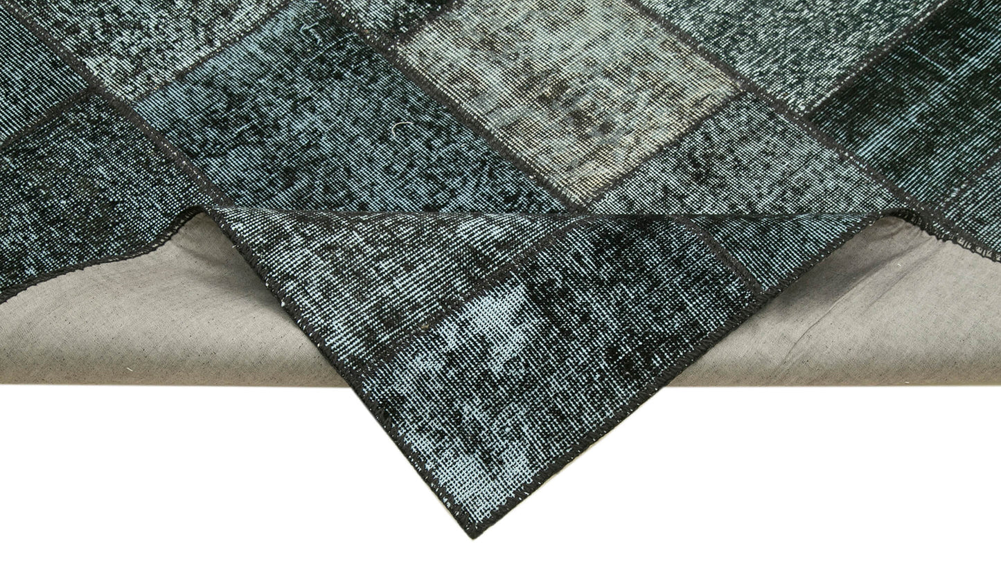 4x7 Black Patchwork Rug - 31776