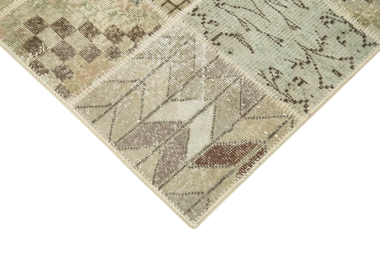 4x6 Beige Patchwork Rug - 31784