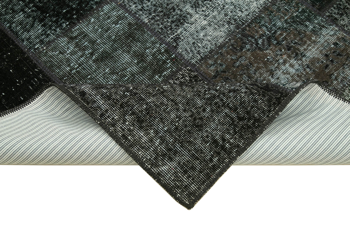 5x7 Black Patchwork Rug - 31785