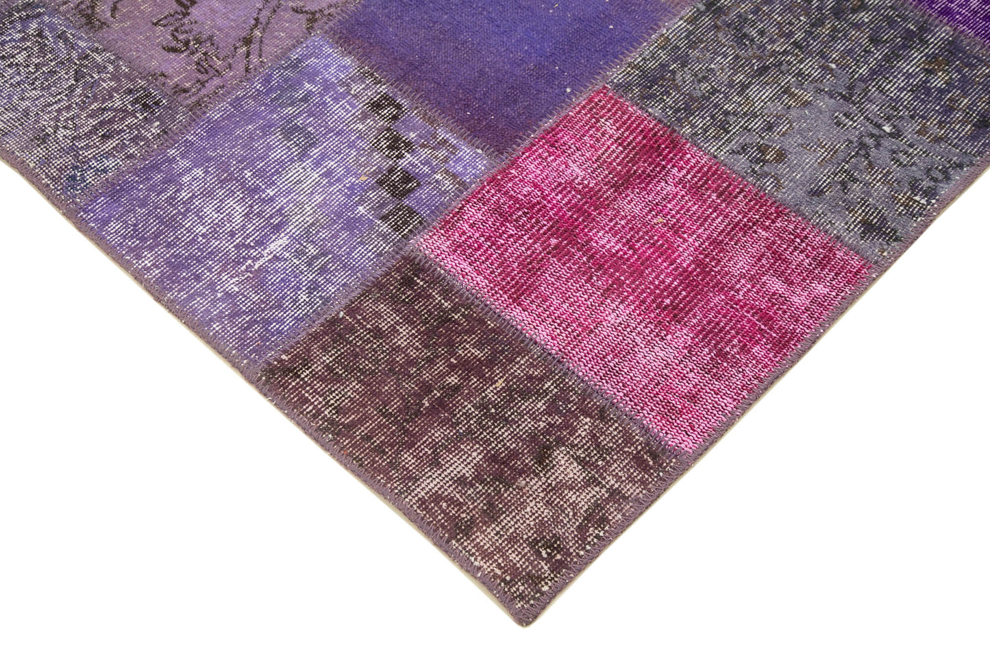 4x7 Purple Patchwork Rug - 31795