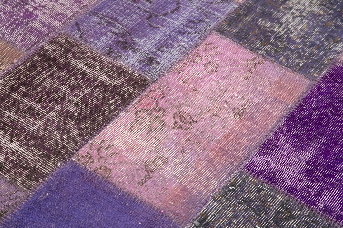 4x7 Purple Patchwork Rug - 31795