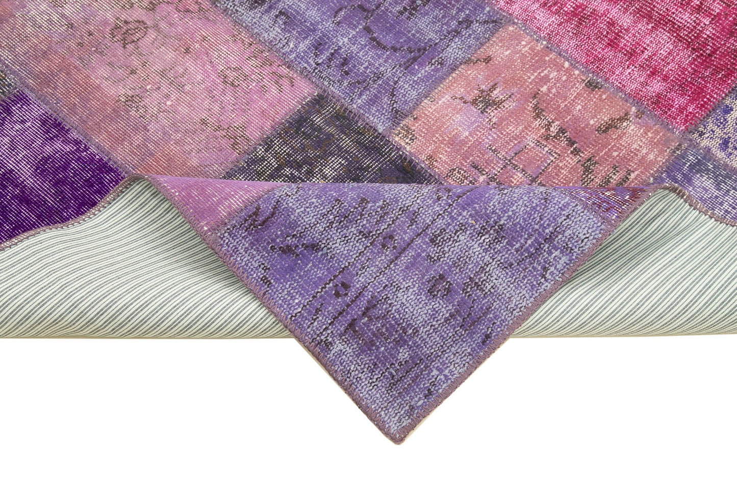 4x7 Purple Patchwork Rug - 31795