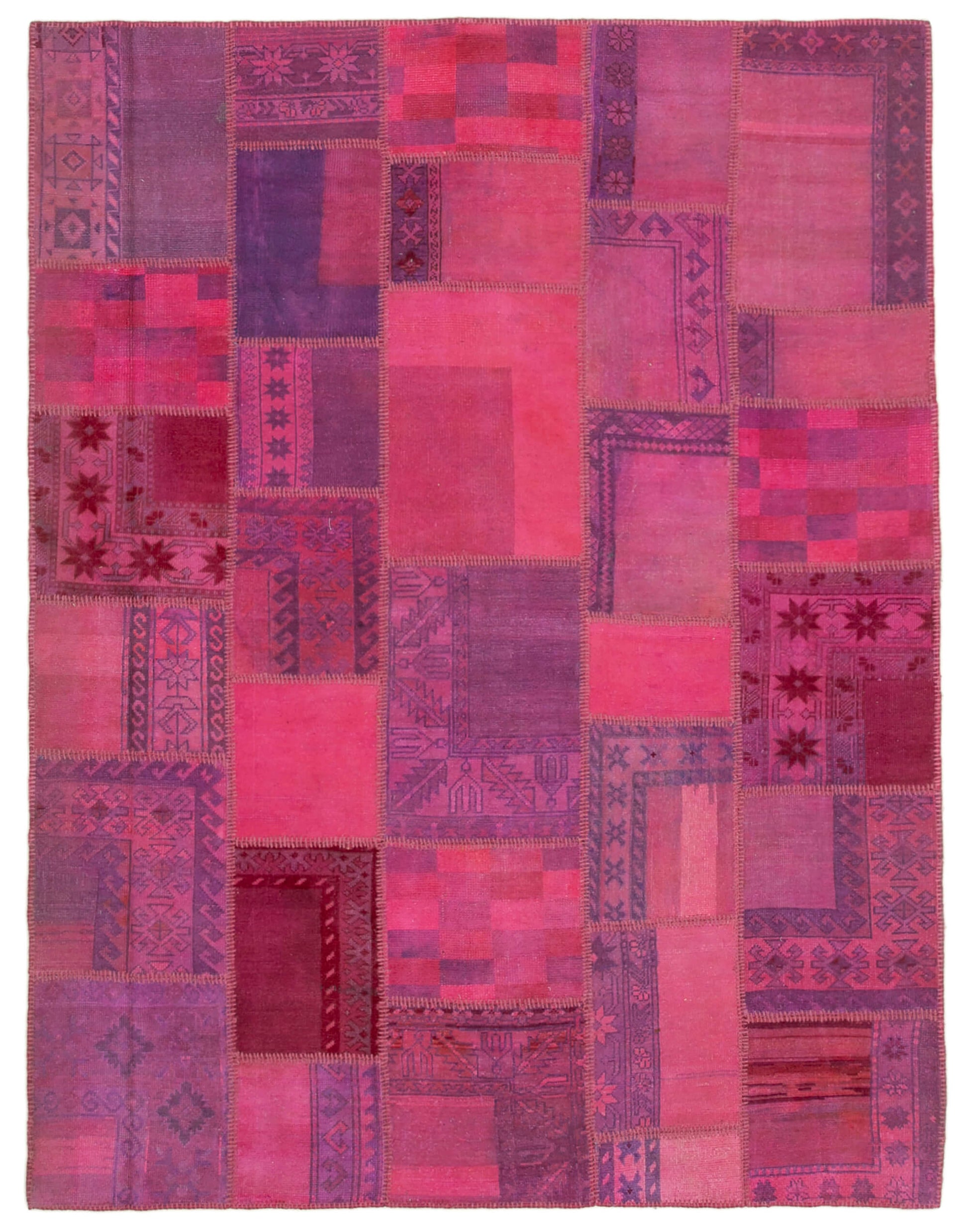 6x8 Pink Patchwork Rug - 31800