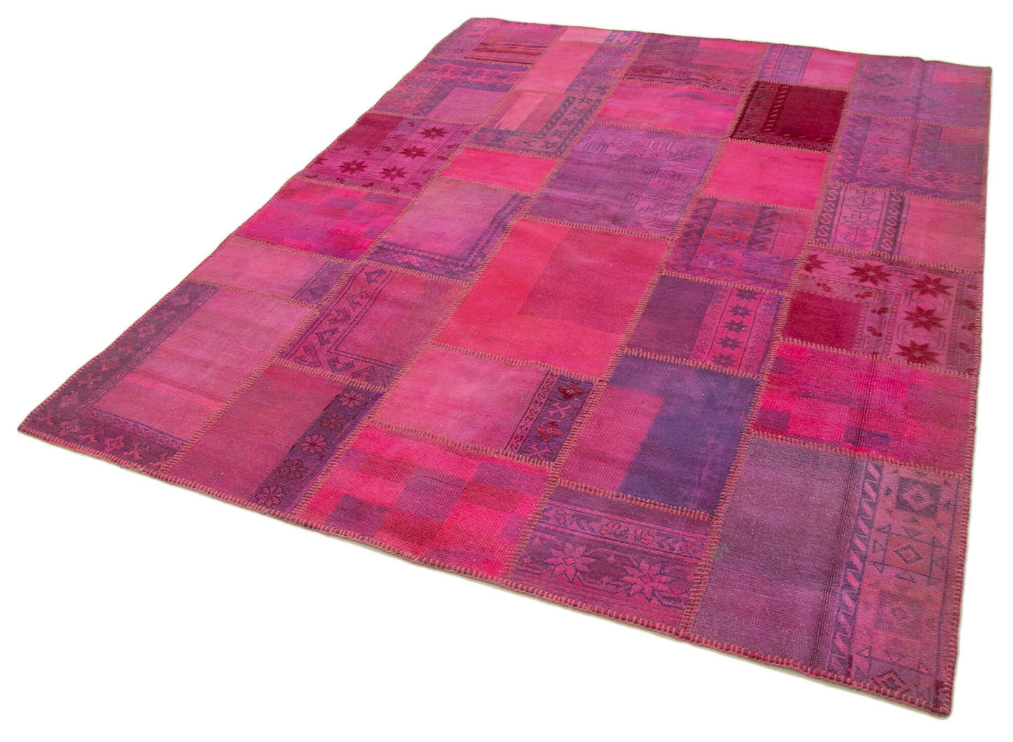 6x8 Pink Patchwork Rug - 31800