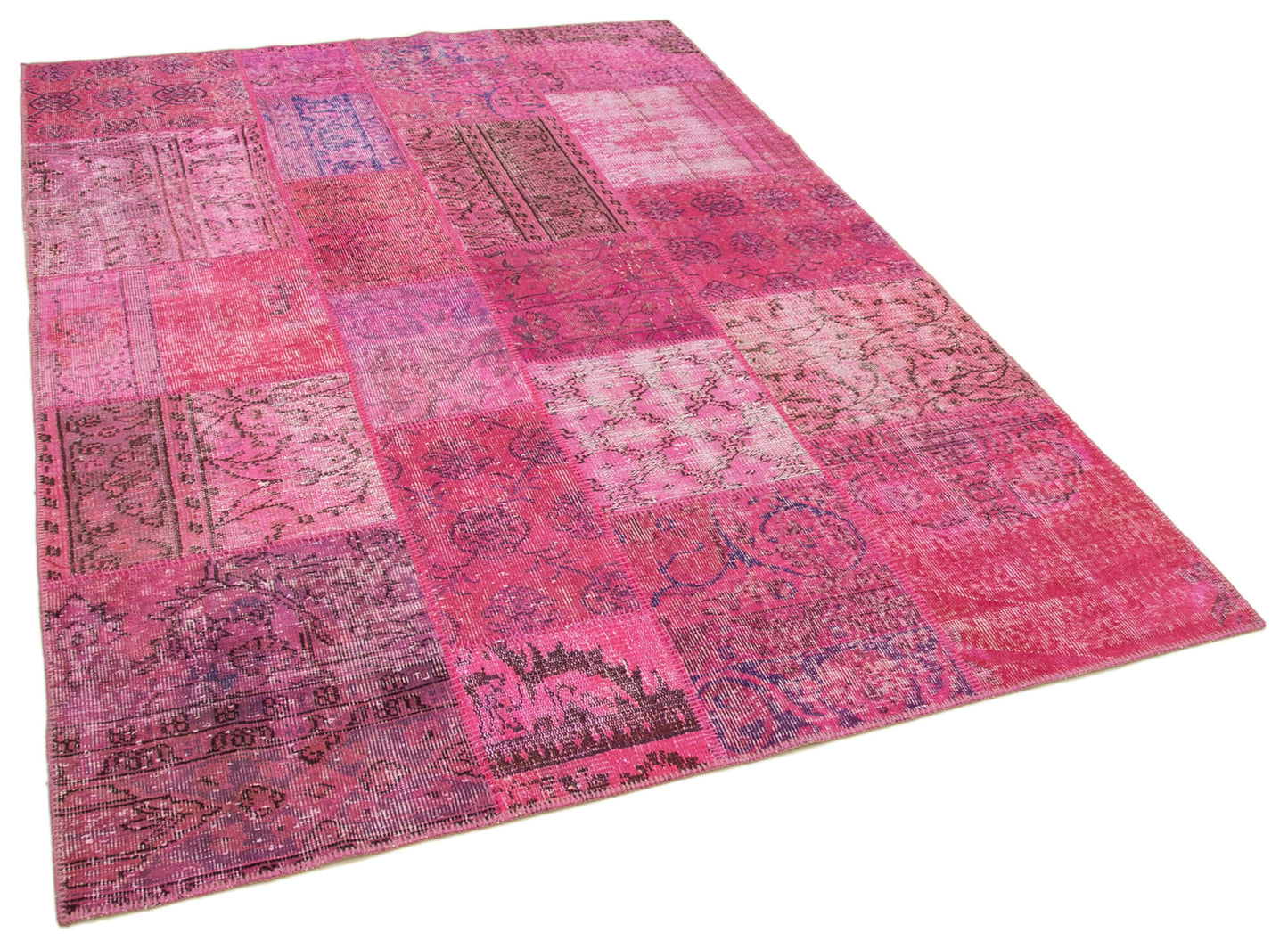 6x8 Pink Patchwork Rug - 31802