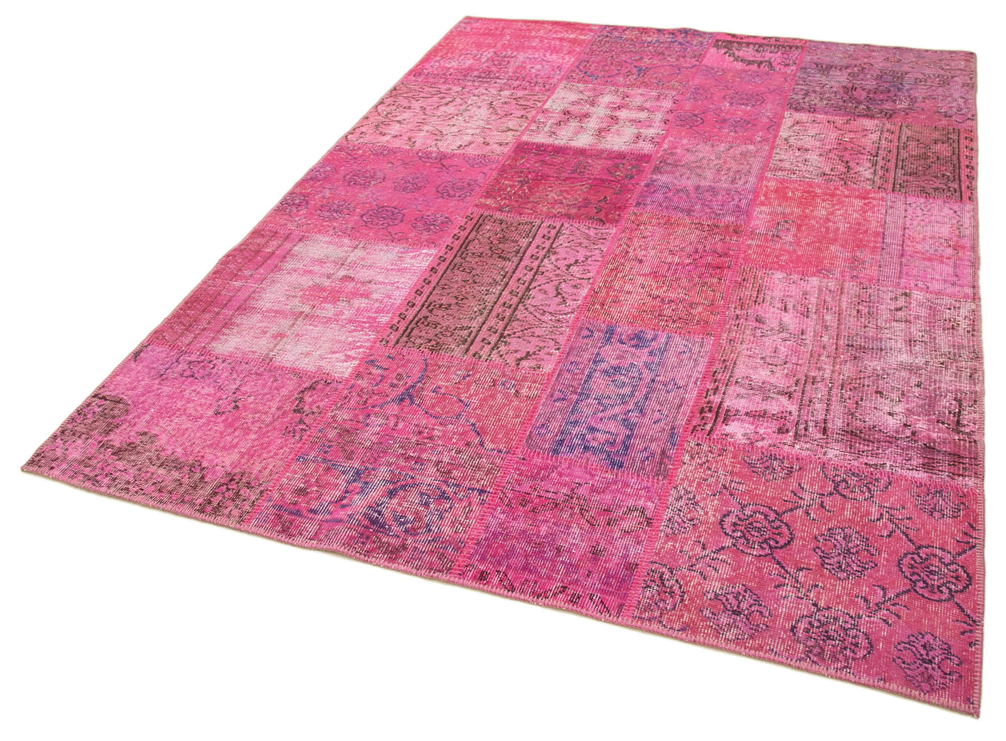 6x8 Pink Patchwork Rug - 31802