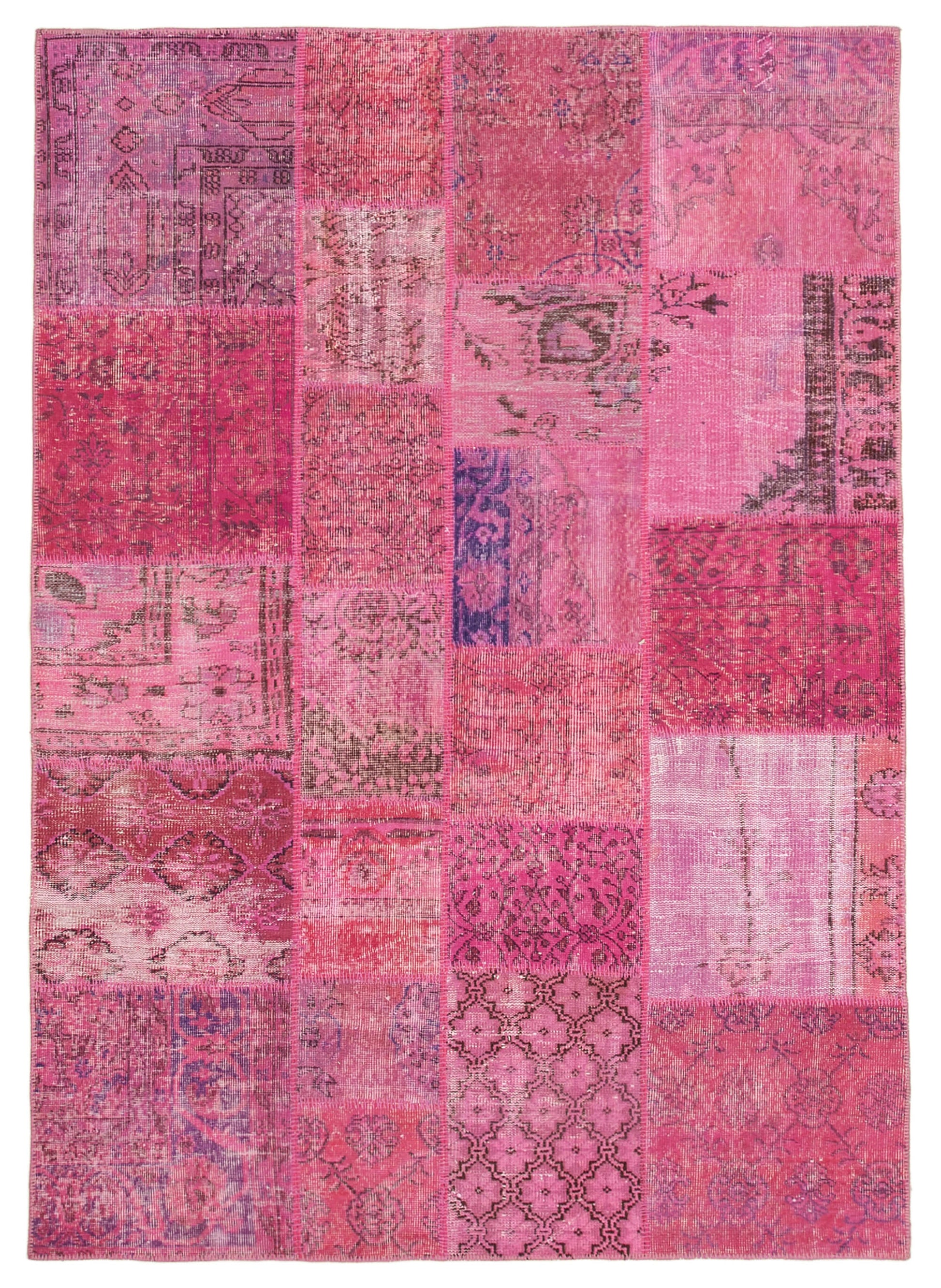 6x8 Pink Patchwork Rug - 31803