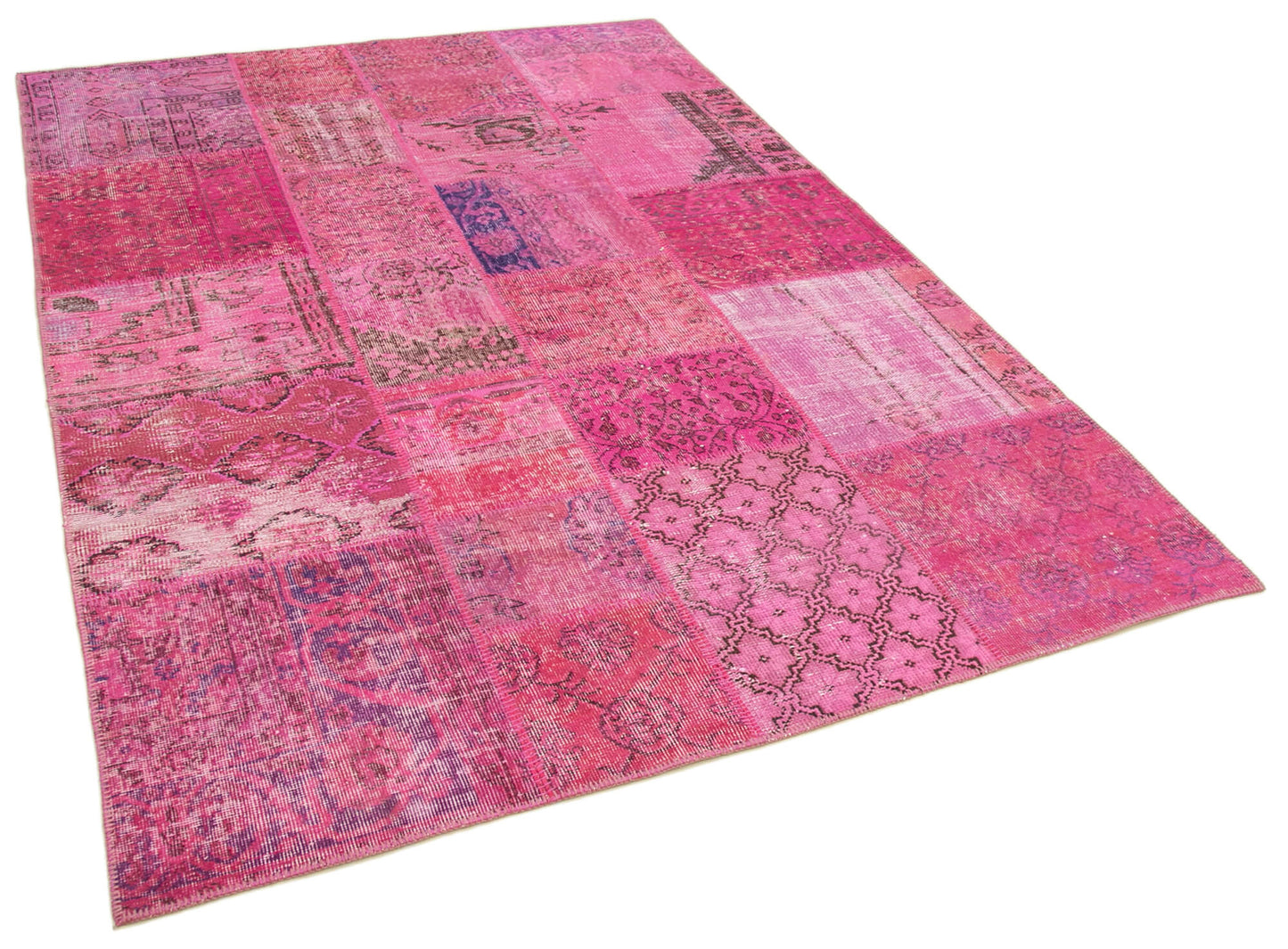 6x8 Pink Patchwork Rug - 31803