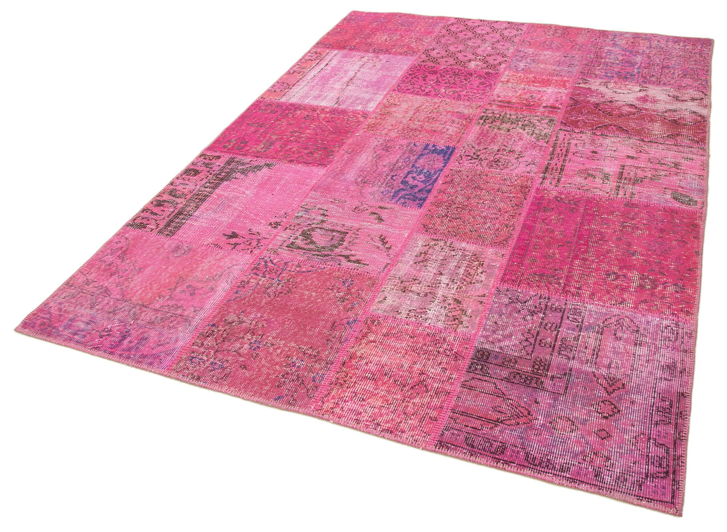 6x8 Pink Patchwork Rug - 31803