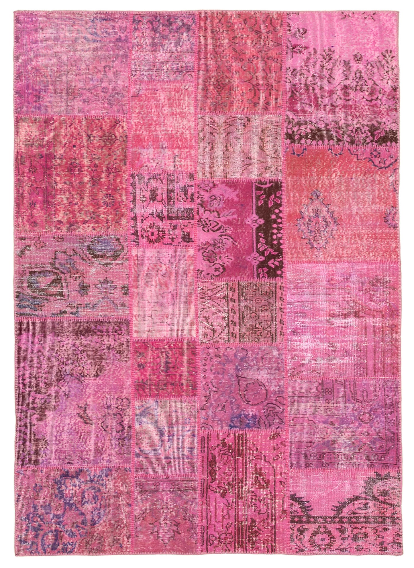 6x8 Pink Patchwork Rug - 31807