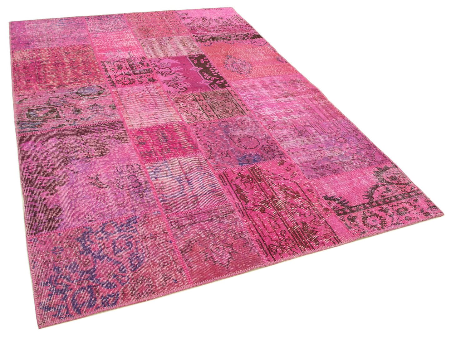 6x8 Pink Patchwork Rug - 31807