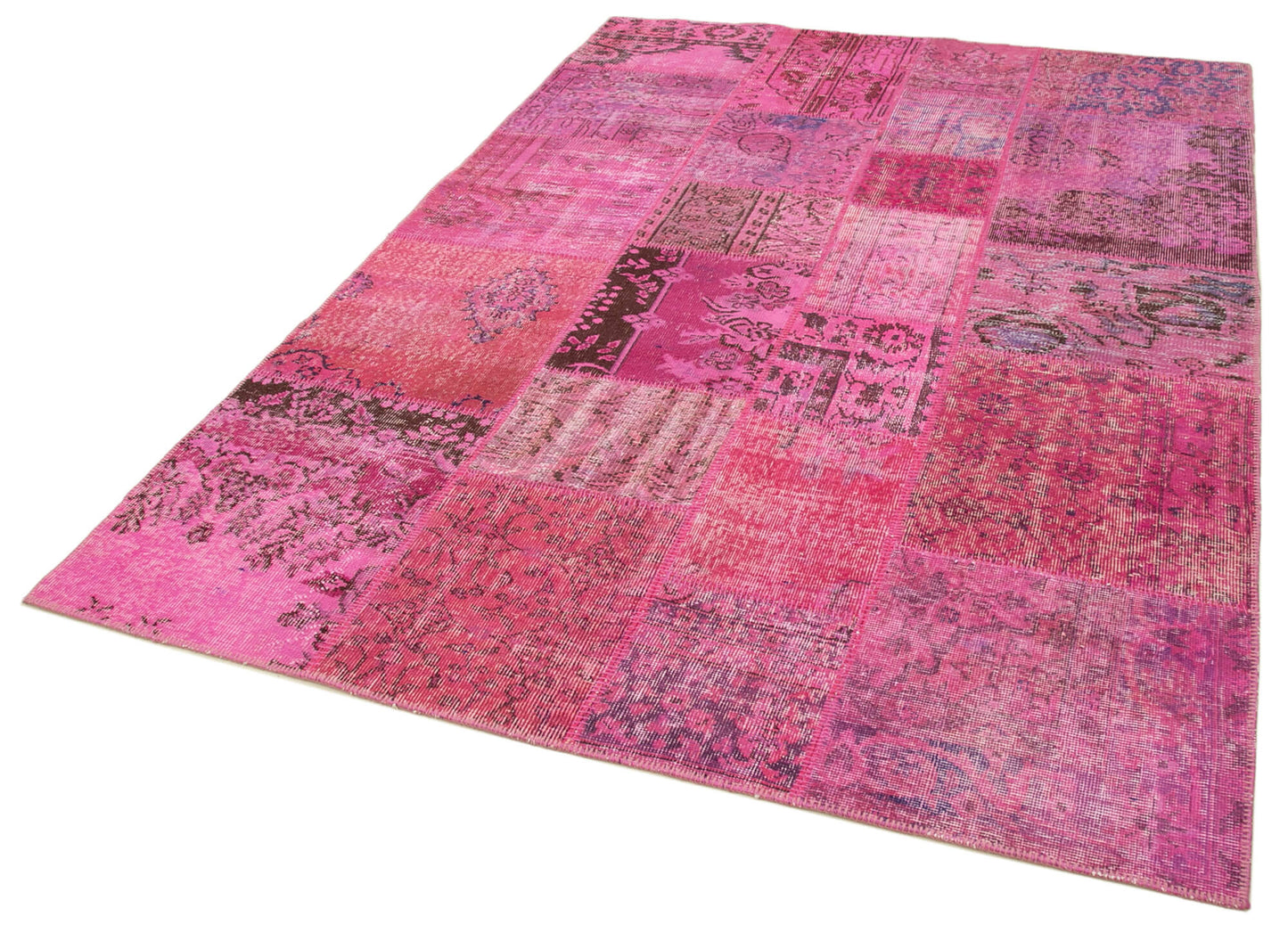 6x8 Pink Patchwork Rug - 31807