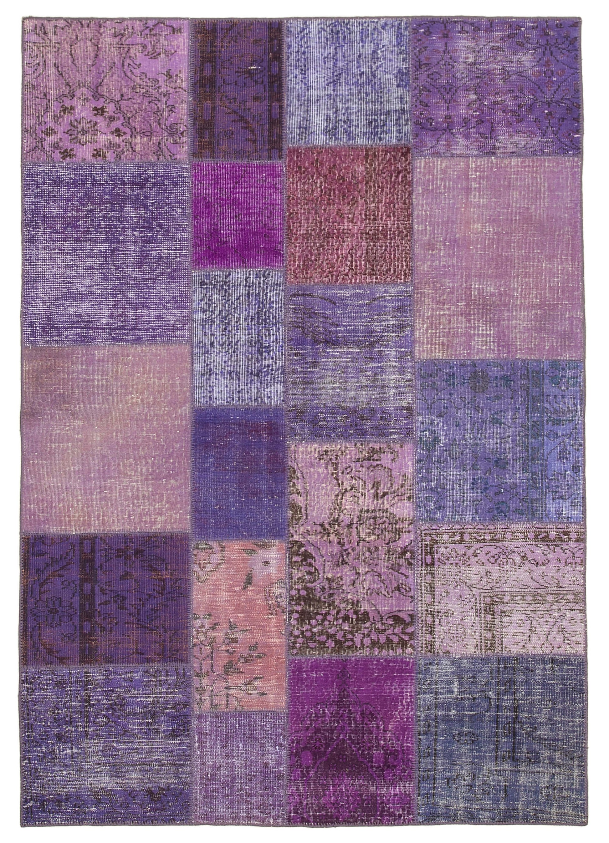 6x8 Purple Patchwork Rug - 31810