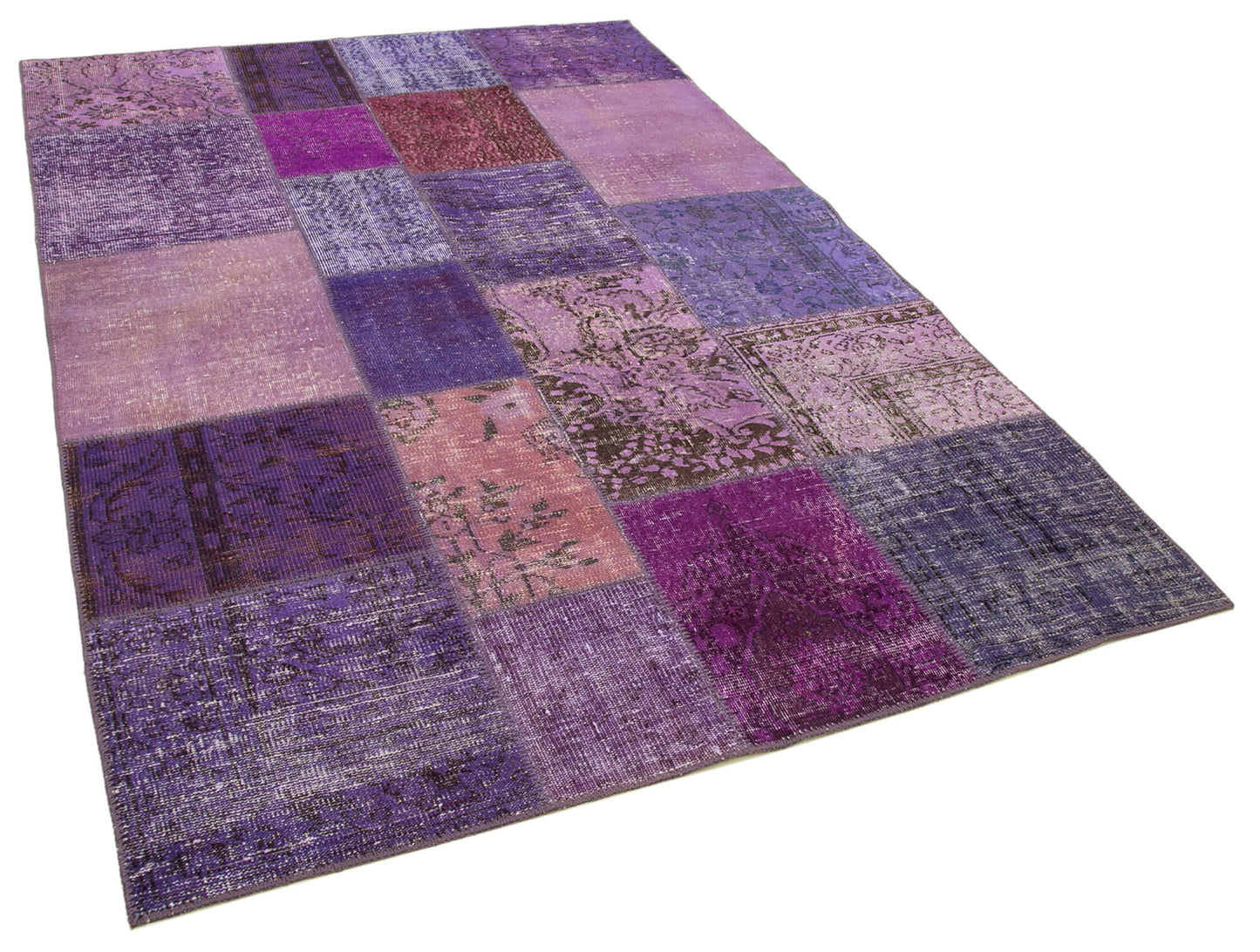 6x8 Purple Patchwork Rug - 31810