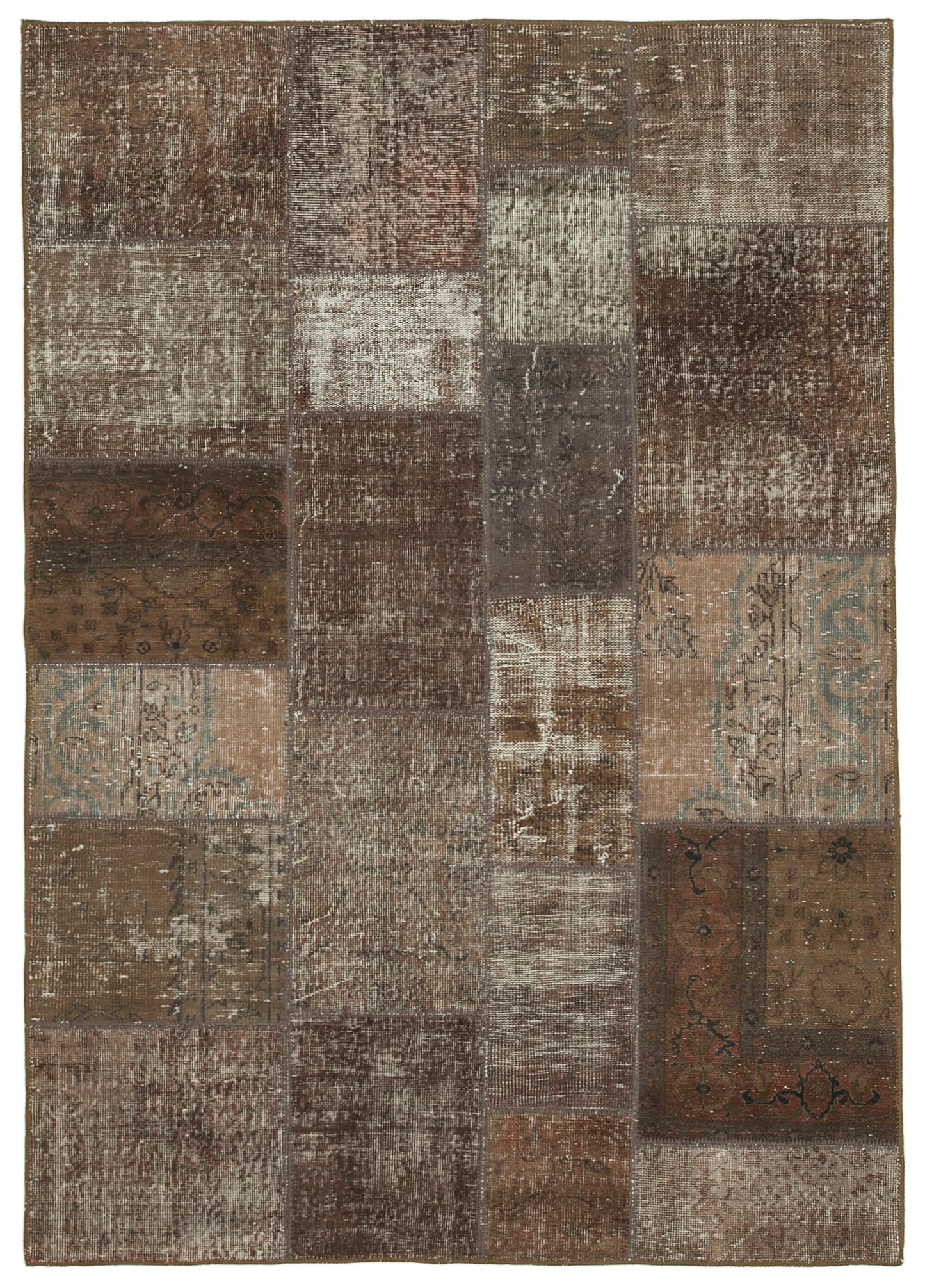 6x8 Brown Patchwork Rug - 31812