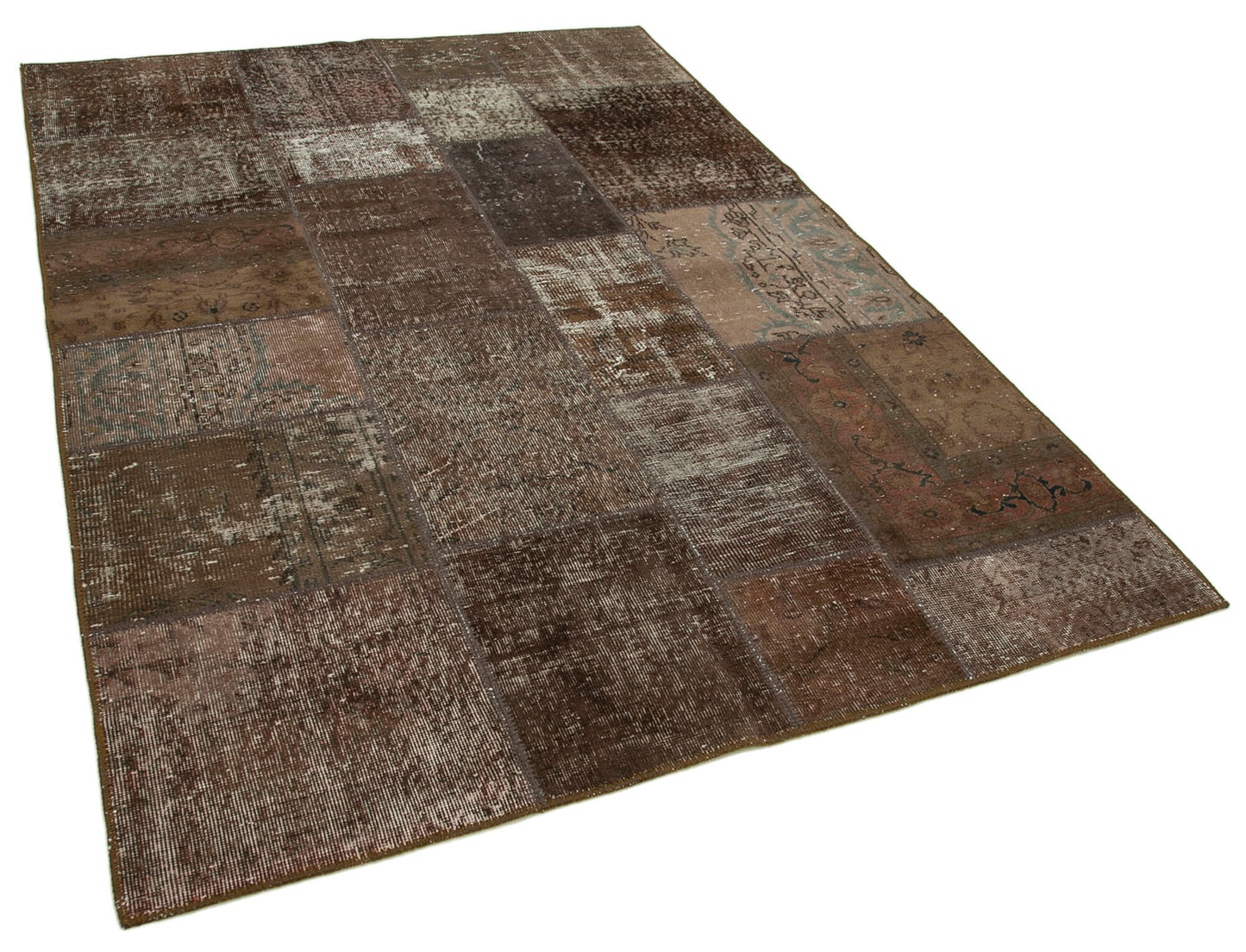 6x8 Brown Patchwork Rug - 31812