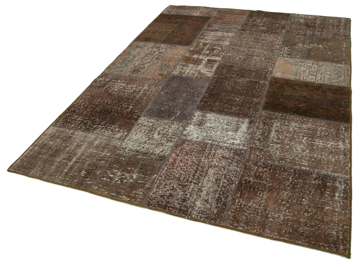 6x8 Brown Patchwork Rug - 31812