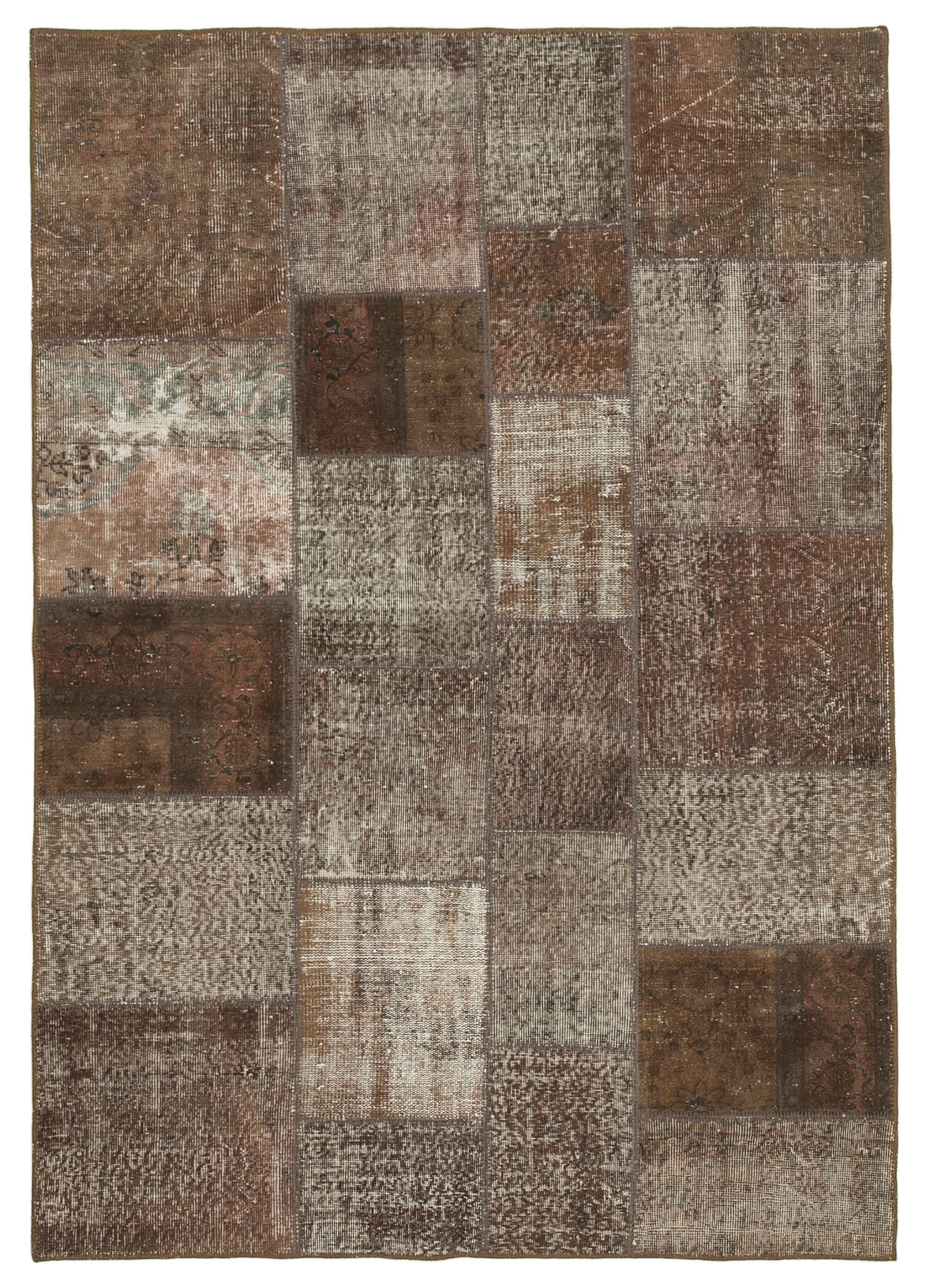 6x8 Brown Patchwork Rug - 31813