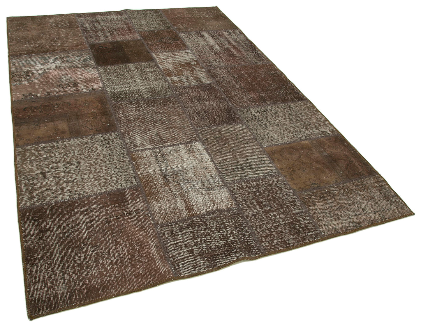 6x8 Brown Patchwork Rug - 31813